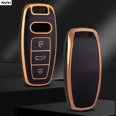 Kuvi Fashion TPU Car Remote Key Case Cover For Audi A3 A4 B9 A6 A7 4K A8 E-tron Q5 Q8 C8 D5 SQ8 Key 