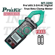 Pro'skit MT-3202 3-3/4 Digital Clamp Meter  Auto Range True RMS NCV Voltage Tester Multimeter
