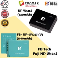 FB Tech Fuji NP W126S (830mAh) / FB- NP-W126S (V) (1140mAh) Battery Charger FB- NP-W126S W126 for Fu