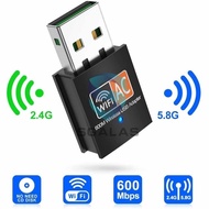 WiFi Adapter 600Mbps Dual Band 2.4G / 5G Hz Wireless Lan USB PC 802.11N