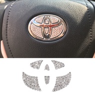 Car Steering Wheel Decal Sticker for Toyota Avensis Prado Corolla CHR Premio Aygo Rav4 Hilux Auris Vios Yaris Camry Accessories