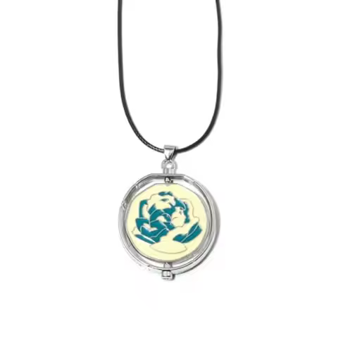 Arcane Rose Necklace for Women Rotatable Rose Pendant Couple Pendant Necklace Rotating Anxiety Jewel