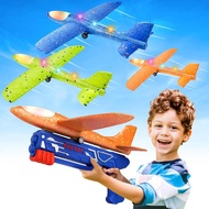 Fuwidvia 3 Pack Airplane Launcher Toys, 13.2'' LED Foam Glider Plane Toy for Boys, 2 Flight Modes Ou