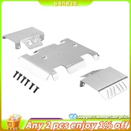 Stainless Steel Chassis Armor Axle Protector Skid Plate for  EX86190 EX 86190 LC76 1/10 RC Crawler C