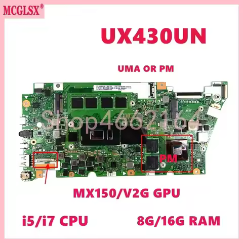 UX430UN I7-8550U CPU 8GB/16GB RAM Mainboard For Asus UX430UA UX430UAR UX430UN U4100U U4100 UX430UNR 