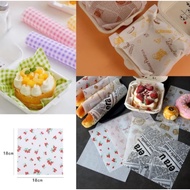 Wax paper baking paper cake 18x18 motif 18x18 50pcs BROWN NEWSPAPER WAX PAPER SANDWICH PAPER PAPER B