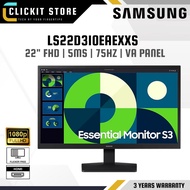 SAMSUNG 22" S3 Essential Monitor FHD IPS / VA Monitor 75Hz | 5ms | HDMI | LS22C310EA / LS22D310EA