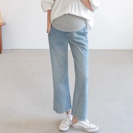 GRACE Maternity 9-Point Jeans Bootcut Pants  -  Light Blue (M-XXL)