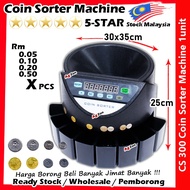 【Ready Stock】RM SEN Ringgit Coin Counter / Coin Sorter Machine / Mesin Kira Duit Syiling Master King CS-300