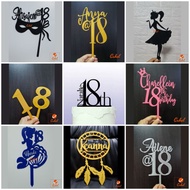 Debut Happy Birthday Cake Topper 18th Birthday Personalized Customized Cake Topper