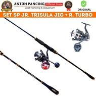 Daido Trident Jig 180CM Sea Fishing Rod Set+Reel Golden Fish Turbo 4000 SW