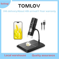 TOMLOV DM1 Wireless Digital Microscope 1000X, USB Handheld Coin Microscope Camera with Measurable Me