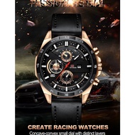 Asport [100%Authentic] VAVAVOOM Va-215 Racing Sport Date Waterproof Quartz Leather Wrist Men Watch J