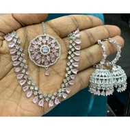 Indian matt finish jewellery set