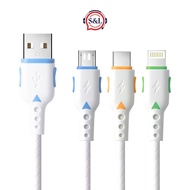 SJX003 Premium Fast Charging 3-in1 Micro USB/iphone/Type-C Quick Charging 3.0 1M Data charging cable