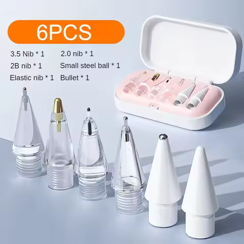 Replacement Pencil Tips for Apple Pencil 1/2/3th Apple Pencil Pro 4/6 Pcs 2B Soft Nibs for IPad Pro