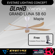 ALPHA VANNUS LUNA 60/56/46/40/36 inches DC Motor Ceiling Fan with Remote Control