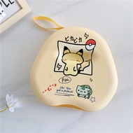 Cartoon Pikachu PU Leather Bag for AirPods Max Full Protection Hard Case for Airpods max Portable Carrying Handle Case