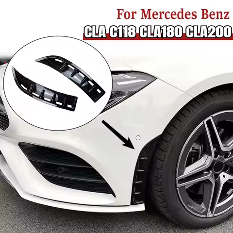 For Mercedes Benz Accessories CLA C118 CLA250 CLA35 2020+ Front Wheel Bumper Canard Side Vent Hood F