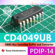 CD4049UB CMOS Hex Inverting Buffer and Converter CD4049BE CD4049 PDIP-14 Texas Instrument ORIGINAL