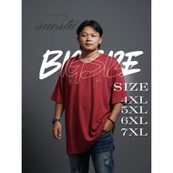 Saestu Kaos 4XL 5XL 6XL 7XL Men Women Jumbo Bigsize Tshirt Cotton Combed 24s Oversize Boxy