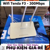 CHEAP ACCESSORIES TENDA F3 Wifi Router Set with 300Mbps speed (Used) 3-Wire Wifi Router - with instr
