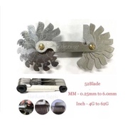 Screw Pitch Gauge 52blade MM & INCH / Thread Gauge / Screw Pitch Gauge 52blade MM & INCH / Alat Ukur