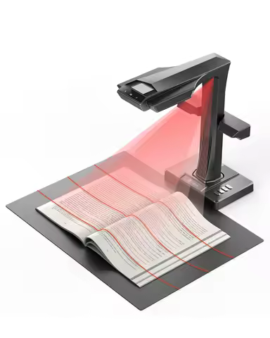 CZUR ET Max Professional Book Scanner, 38MP Document Camera, Laser Curve-Flatten, USB High Speed Doc
