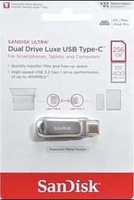 SanDisk Ultra Dual Drive Luxe USB Type A & Type C 256/512gb 400mb/s