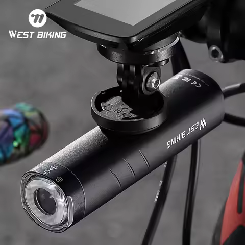 WEST BIKING 600/1200/1500 Lumens Bicycle Headlights Rotate Lens IP66 Waterproof Bicycle Anti-Glare L