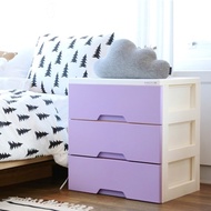 Modern Plus Chest of Drawers Violet 3 Tier
