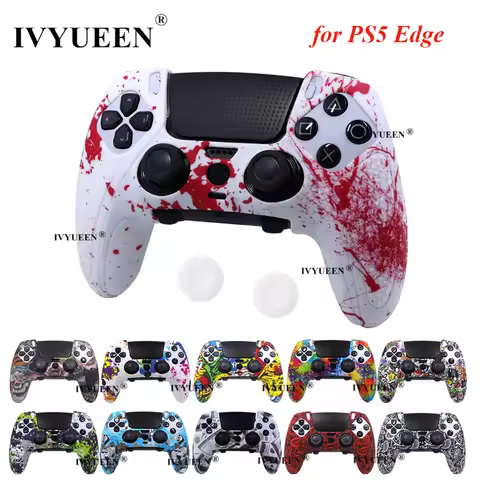 IVYUEEN Water Transform Printing Protective Skin for PlayStation 5 PS5 DualSense Edge Controller Sof