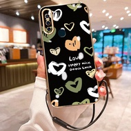 HP Casing For VIVO V15 V15 Pro Case Love Pattern Casing HP Casing Layered Strap Casing Silicone Soft