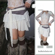 Y2k อินเทรนด์ หนัง ลูกไม้ Patchwork Mini กระโปรง สไตล์พังค์ ครึ่งความยาว ทรงเอ กระโปรงสั้น สําหรับผู