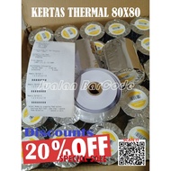 THERMAL CASH REGISTER PAPER 80X80 - GOLDEN THERMAL PAPER 80X80 PAPER ROLL