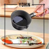 Yohin Cast Iron Mini Pot/Hot Frying Pan/Oil Pot/Mini Cast Iron Pot &amp; Pot/ Drain