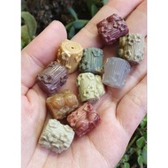 Y0602 Premium Carved Stump Double Rabbit 14.7 X 14.4 X 13.9 Random Shipment, Or Live Broadcast Optio