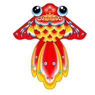 🚓Kite Wholesale Heat Mark Bronzing Goldfish New Chinese Style Goldfish Kite National Fashion Goldfish Kite Bag Flying Pe