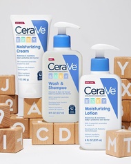 3️⃣款現貨🔥官方正貨✅ Cerave baby 適樂膚嬰幼兒童系列✨ Wash & Shampoo 洗髮水洗頭水沖涼沐浴露二合一473ml 、Moisturizing Lotion 潤膚乳身體乳液 