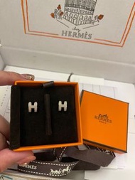 Hermes 耳環mini poh h 灰色
