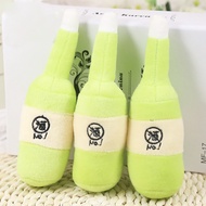 Cute Funny Bottle Shape Chew Squeaky Plush Sound Toy for Puppy Dog