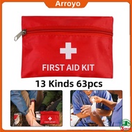 Upgraded 13 Kinds 63pcs Medical Emergency Kit Outdoor Survival Kit Family Medicine Kit Travel Emerge