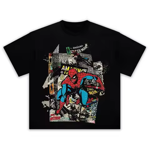 Spider Man Brand New Day 100%cotton Unisex Shirt 2026 Marvel Movies O-Neck Y2K Short Sleeve Men's Wo