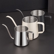 Ready Stock Hand Brewing Pot Stainless Steel Coffee Brewing Pot Household Long Mouth Slim Mouth Brew