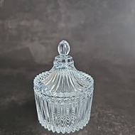 Mangkuk Kaca Bertutup Doorgift Glass Bowl With Lid Rings Bowl 1 set (2pcs)