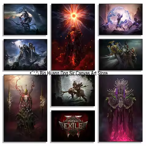 Path of Exile Chronicles of Wraeclast Gaming Art Video Game Ascendancy Class Poster Canvas Painting 