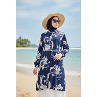(A) BLOUSE CORAK Aloha Hawaii Beach Dress girl fashion Spring And Summer Floral Dress