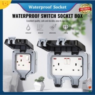 Outdoor waterproof switch socket box Weatherproof Cover / Waterproof Cover IP66 With 13A Socket Neon