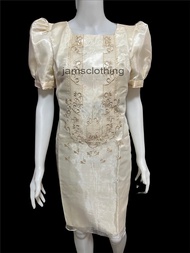Modern Filipiniana Barong Dress Embroidered