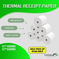 Coreless Thermal Receipt Paper 57mm x 40mm/57mm x 50mm/Thermal Receipt Roll/Thermal Paper Roll/Kerta